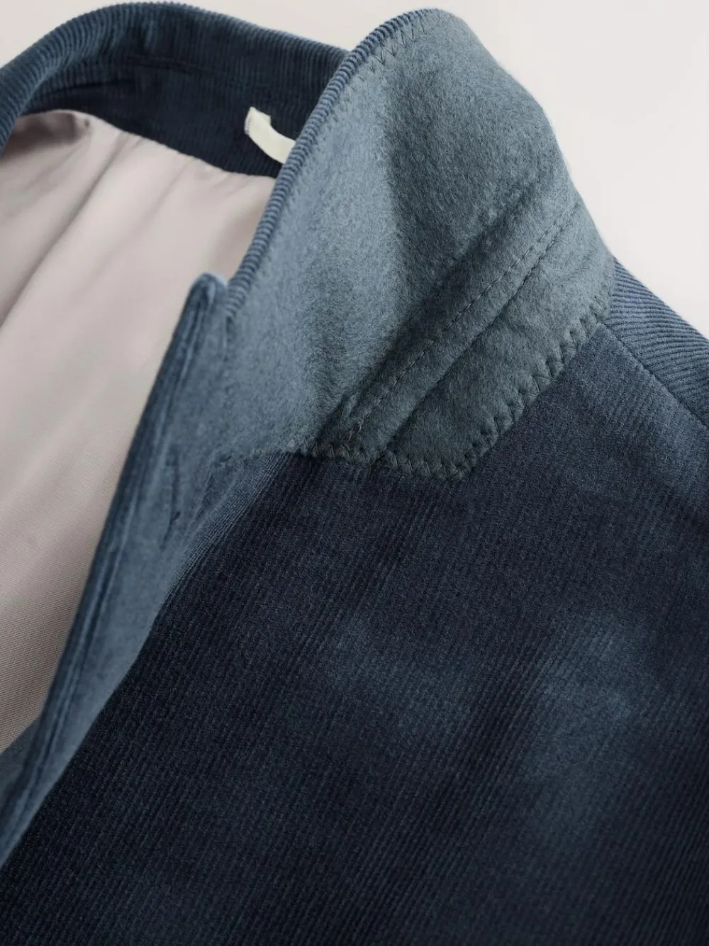 Hot Next Slim Fit Corduroy Suit Jacket Navy Blue