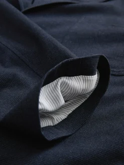 Next Navy Blue Slim Fit Cotton Blend Texture Suit Jacket^ Blue Suits