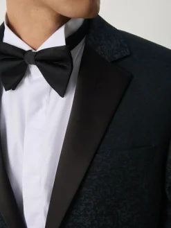 Next Navy Blue Slim Fit Jacquard Pattern Tuxedo Suit Jacket^ Blue Suits