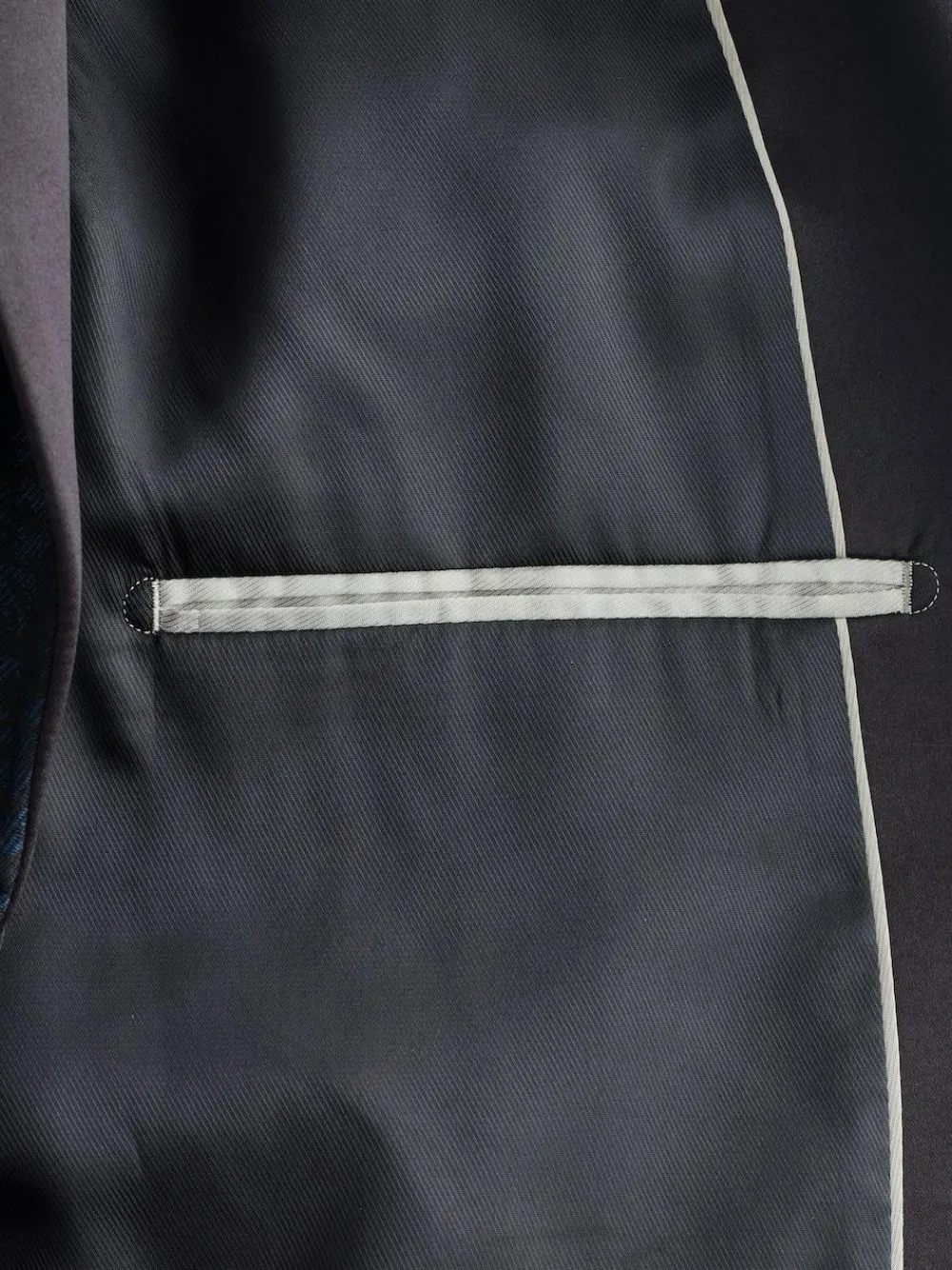 Next Navy Blue Slim Fit Jacquard Pattern Tuxedo Suit Jacket^ Blue Suits