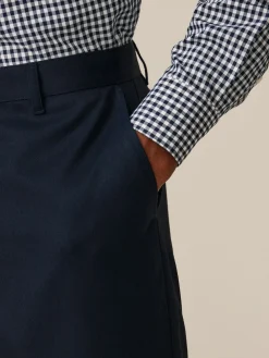 Clearance Next Slim Fit Plain Front Smart Trousers 2 Pack Navy Blue