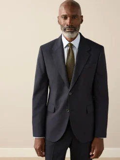 Outlet Next Slim Fit Signature Nova Fides 100% Italian Wool Suit Jacket Navy Blue