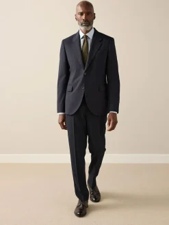 Outlet Next Slim Fit Signature Nova Fides 100% Italian Wool Suit Jacket Navy Blue