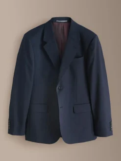Outlet Next Slim Fit Signature Nova Fides 100% Italian Wool Suit Jacket Navy Blue