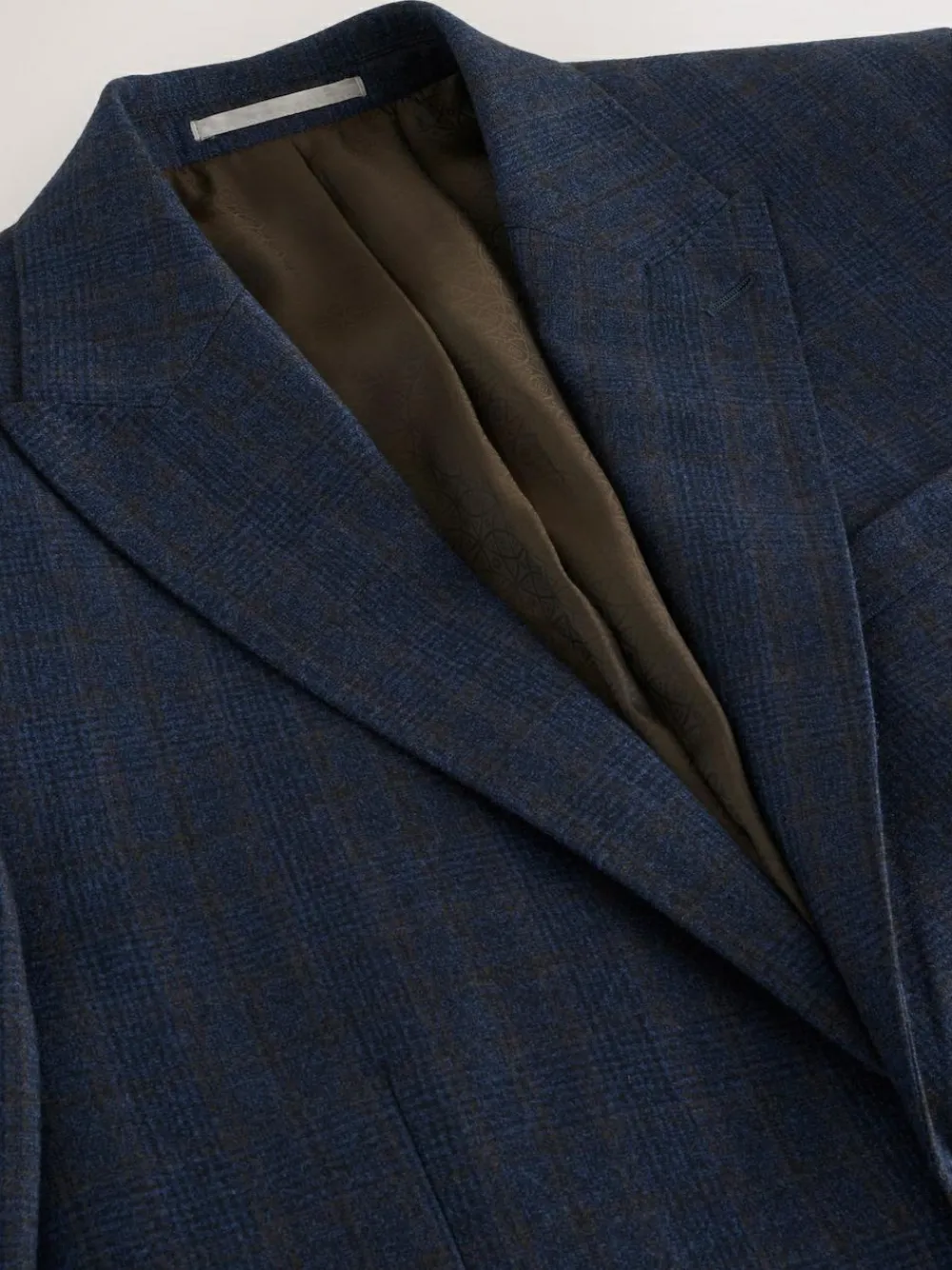 Next Navy Blue Slim Fit Signature Marzotto 100% Italian Wool Check Suit Jacket^ Blue Suits