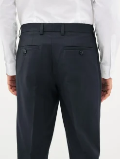 New Next Navy Blue Slim Fit Stretch Smart Trousers