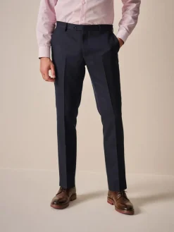 Next Navy Blue Slim Fit Textured Suit Trousers^ Occasionwear|Pants & Chinos