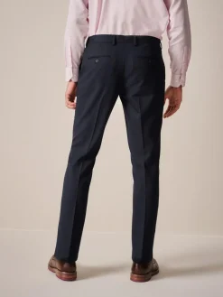 Next Navy Blue Slim Fit Textured Suit Trousers^ Occasionwear|Pants & Chinos