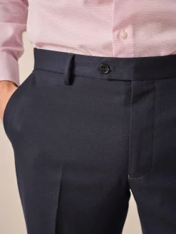 Next Navy Blue Slim Fit Textured Suit Trousers^ Occasionwear|Pants & Chinos