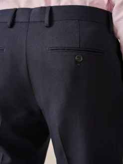 Next Navy Blue Slim Fit Textured Suit Trousers^ Occasionwear|Pants & Chinos