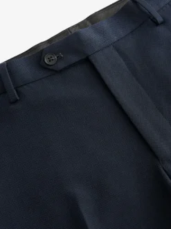 Next Navy Blue Slim Fit Textured Suit Trousers^ Occasionwear|Pants & Chinos