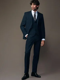 Online Next Slim Fit Two Button Suit Jacket Navy Blue