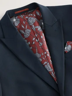 Online Next Slim Fit Two Button Suit Jacket Navy Blue