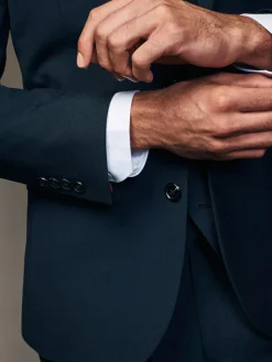 Online Next Slim Fit Two Button Suit Jacket Navy Blue