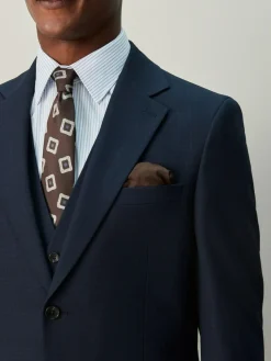 Next Slim Ft Check Suit Jacket^ Blue Suits