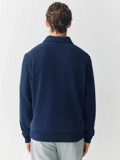 Next Soft Rib Texture Quarter Zip Neck Fleece^ Loungewear