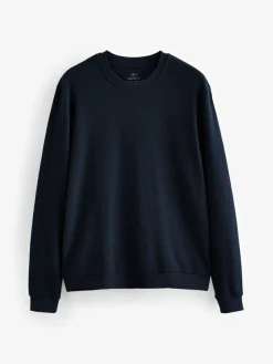 Outlet Next Soft Waffle Long Sleeve Pyjamas Set Navy Blue