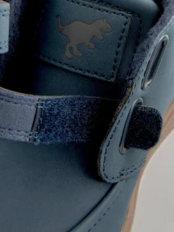 Discount Next Standard Fit (F) Warm Lined Touch Fastening Boots Navy Blue