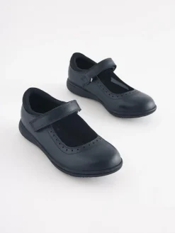 Next Standard Fit (F) School Leather Brogue Detail Mary Jane Shoes^ Shoes