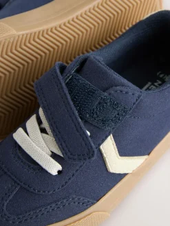Sale Next Navy Blue Standard Fit (F) Touch Fastening Elastic Lace Trainers