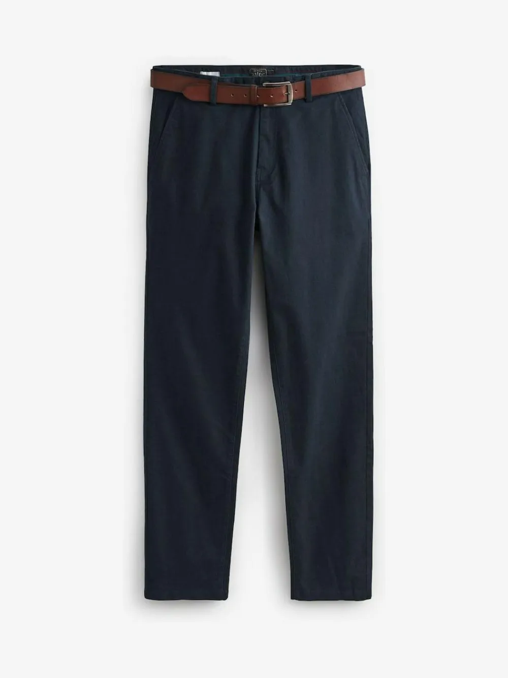 Next Straight Fit Belted Soft Touch Chino Trousers^ Pants & Chinos