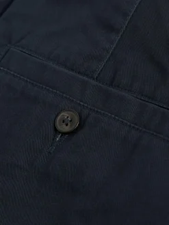 Online Next Navy Blue Straight Fit Stretch Chinos Shorts