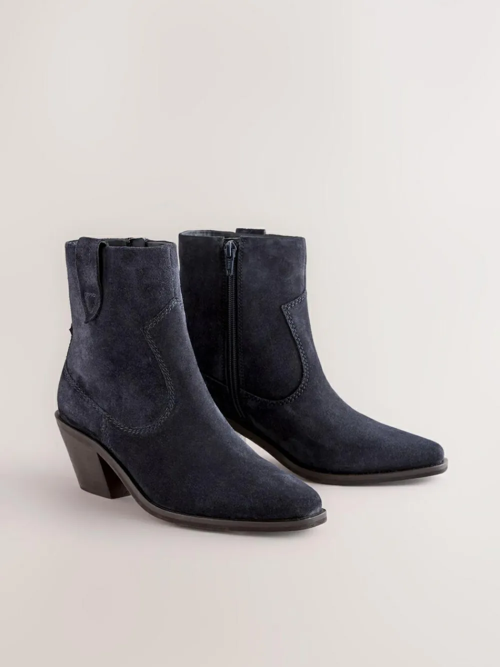 Next Standard/Wide Fit Cowboy Block Heel Ankle Boots^Women Boots & Wellies|Boots