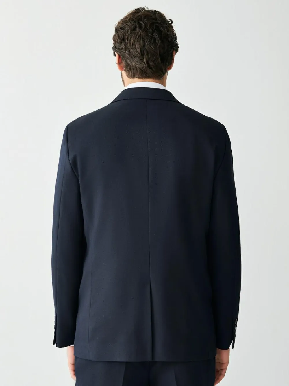 Clearance Next Tailored Fit Textured Suit Jacket Navy Blue