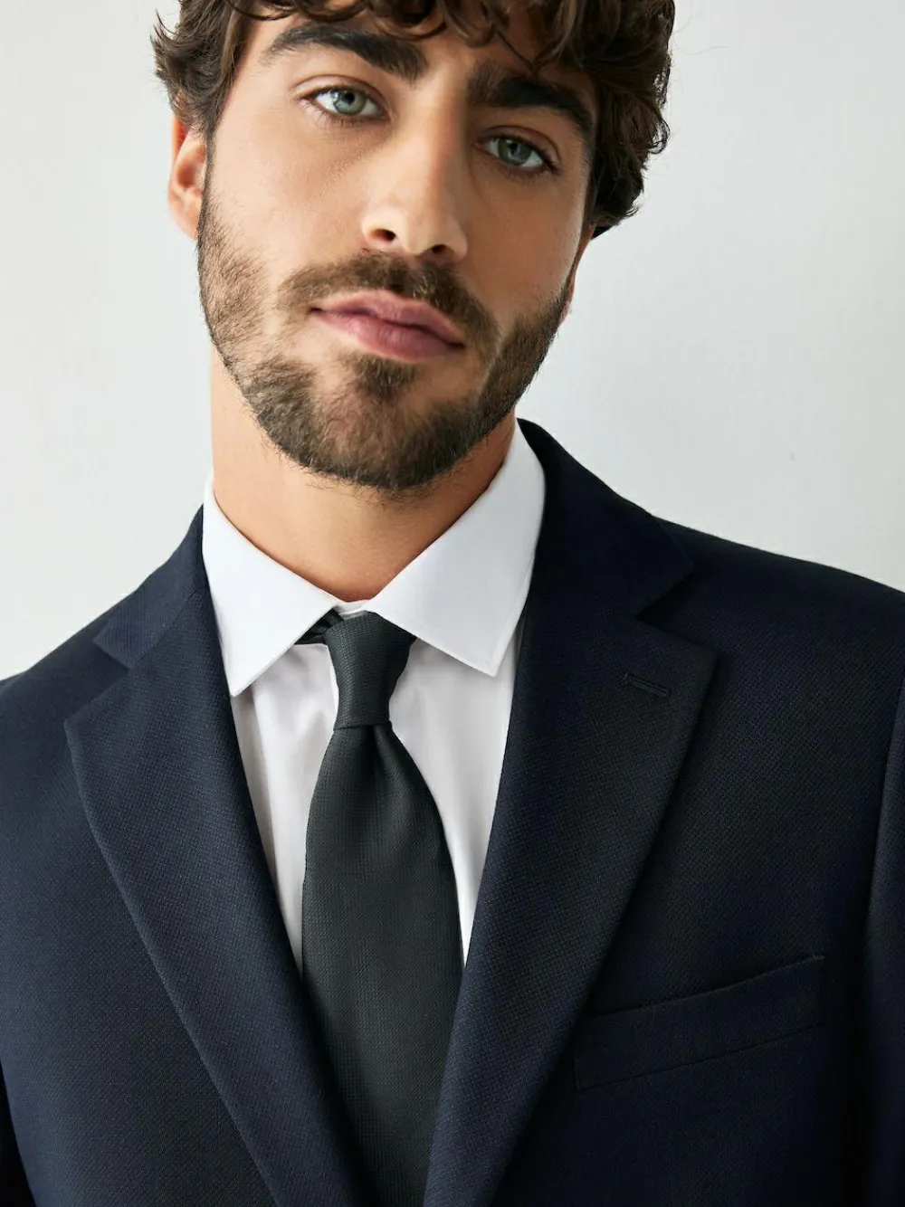 Clearance Next Tailored Fit Textured Suit Jacket Navy Blue