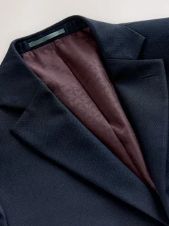 Clearance Next Tailored Fit Textured Suit Jacket Navy Blue