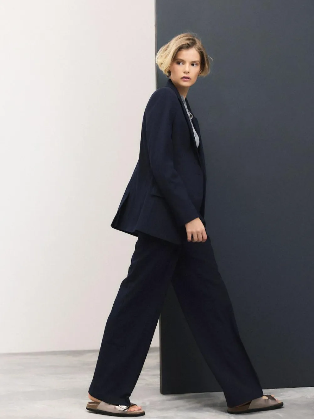 Next Tailored Wide Leg Trousers With Wool^Women Suits & Tailoring|Pants