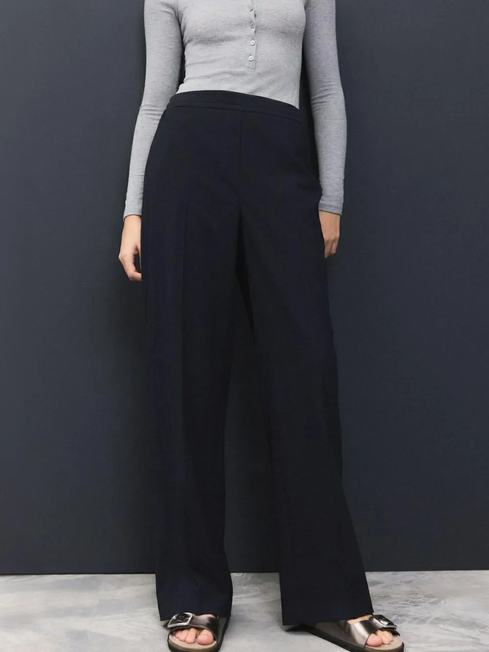 Next Tailored Wide Leg Trousers With Wool^Women Suits & Tailoring|Pants