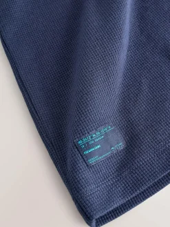 Hot Next Textured Short Sleeve T-Shirt and Shorts Set (3-16yrs) Navy Blue