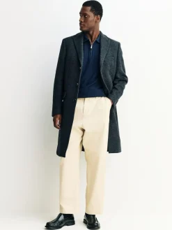 Next Textured Smart Zip Neck Polo Shirt^ Tops & T-Shirts