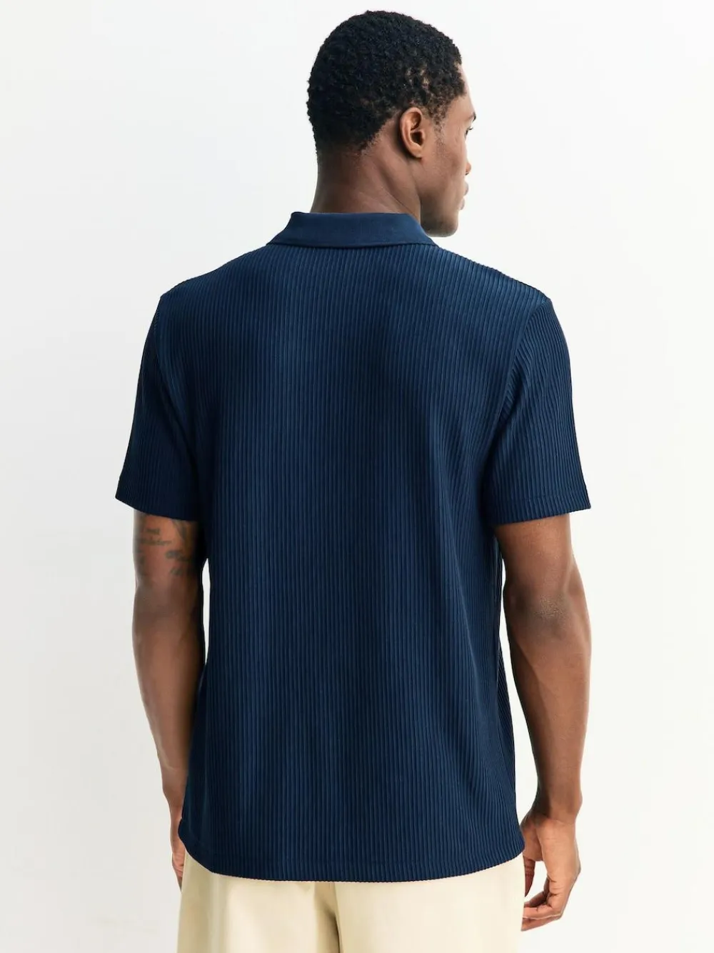 Next Textured Smart Zip Neck Polo Shirt^ Tops & T-Shirts