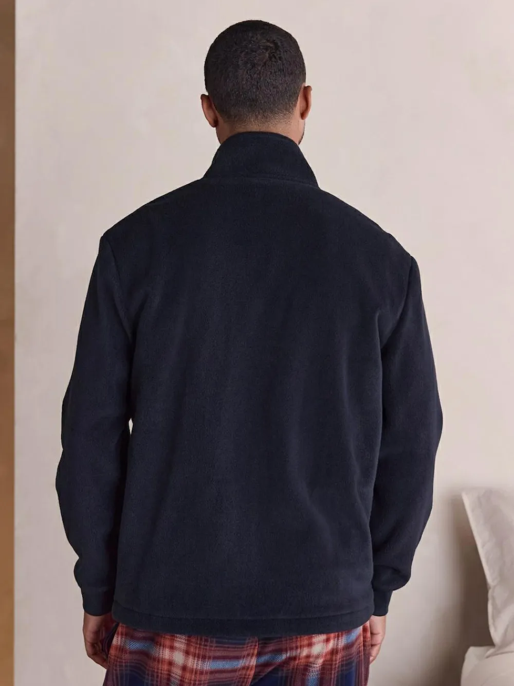 New Next Thermal Fleece Half Zip Navy Blue