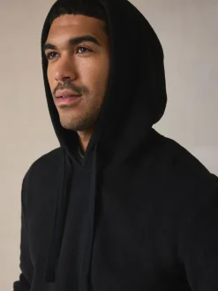 Next Navy Blue Thermal Fleece Bottoms Long Sleeve Hoodies Set^ Pyjamas