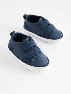 Hot Next Navy Blue Touch Fastening Baby Trainers (0-2mths)