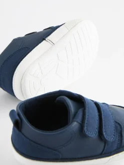 Hot Next Navy Blue Touch Fastening Baby Trainers (0-2mths)