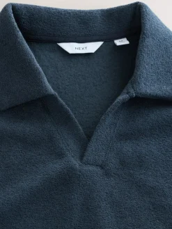 Next Navy Blue Towelling Long Sleeve Trophy Neck Pyjamas Set^ Pyjamas