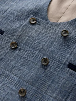 Next Trimmed Check Suit Waistcoat^ Vests
