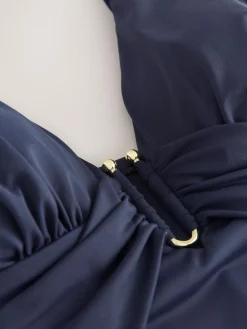 Outlet Next Utrim Tummy Control Plunge Swimsuit Navy Blue