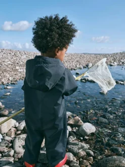 Online Next Navy Blue Waterproof Fleece Lined Puddlesuit (3mths-7yrs)