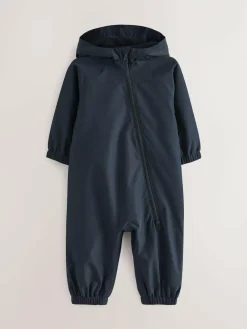 Online Next Navy Blue Waterproof Fleece Lined Puddlesuit (3mths-7yrs)