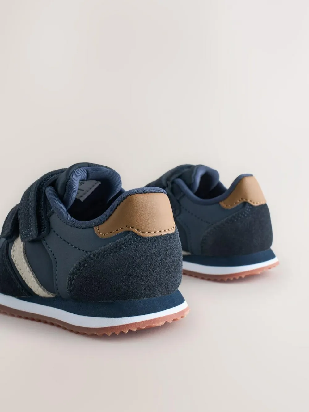 Next Navy Blue Wide Fit (G) Two Strap Touch Fastening Trainers^BOY Sneakers|Sneakers