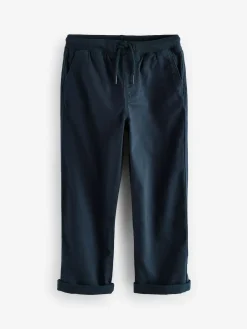 Next Wide Fit Rib Waist Pull-On Trousers (3-16yrs)^BOY Pants & Chinos