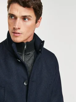 Next Wool Blend Mock Gilet Herringbone Padded Coat^ Coats & Jackets|Coats & Jackets