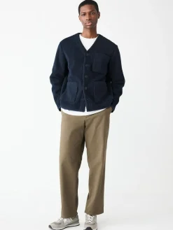 Sale Next Wool Look Fleece Cardigan Navy Blue