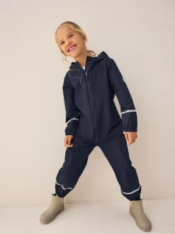 Clearance Next Zip Hooded Waterproof Puddlesuit (12mths-10yrs) Navy Blue