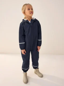 Clearance Next Zip Hooded Waterproof Puddlesuit (12mths-10yrs) Navy Blue